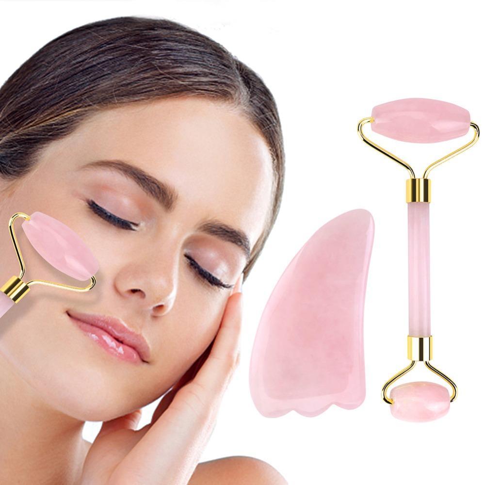 Natural Rose Jade Roller Face Massage Armoniarelax 